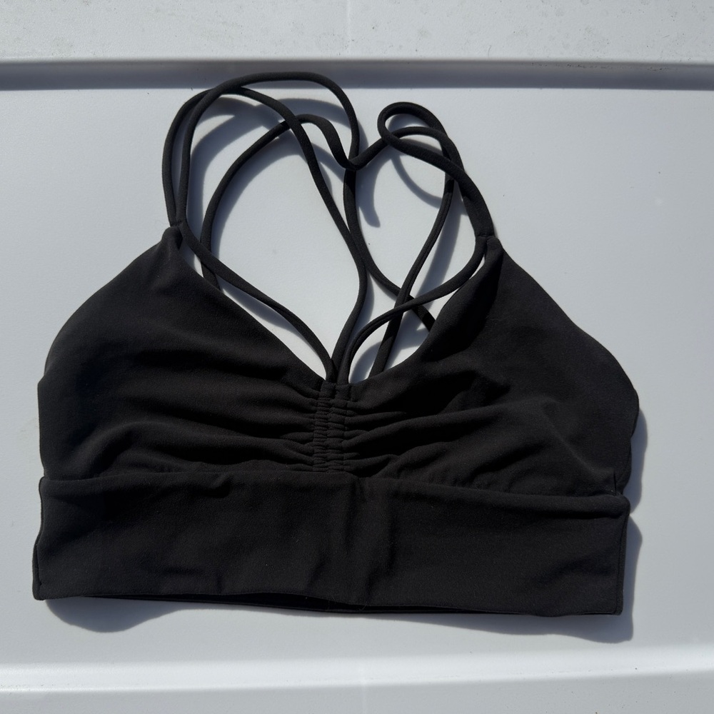 lululemon Tote & Align Black Strappy Bralette size 6 & free tote - Picture 3 of 6